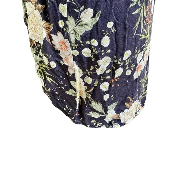 Farm Rio Charcoal Floral Star Boho Kimono Jacket One Size - Picture 9 of 14